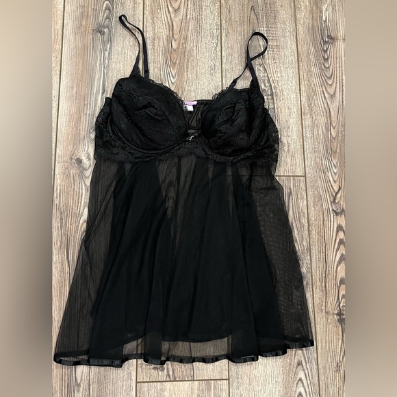 Y2K Vintage Intimate Attitudes Black Babydoll Lingerie – Size 3X - Picture 1 of 11